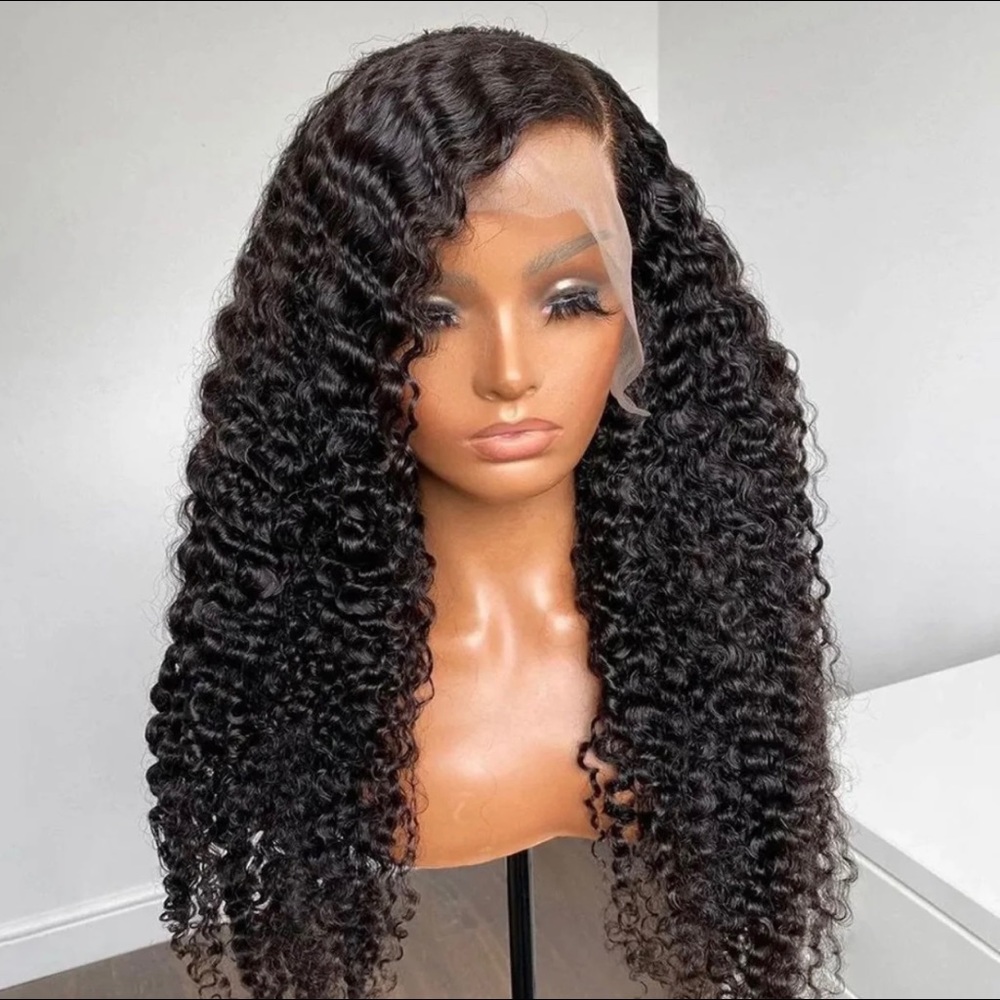 COPY - COPY - Deep wave lace front human hair wig 150% density 4*4 lace closure…